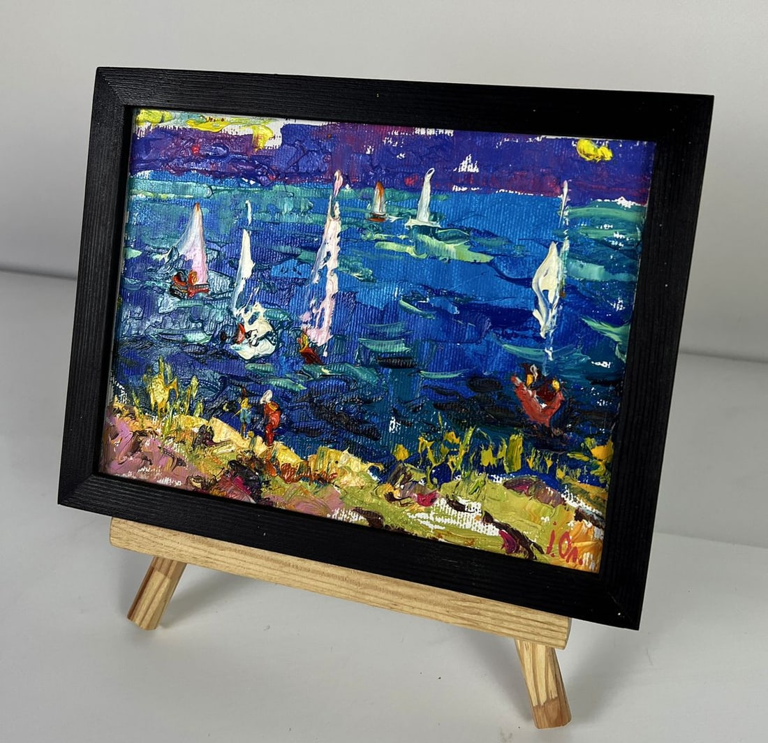 Oil painting White Sails in the Sea Oleksiy Ivanyuk - 3