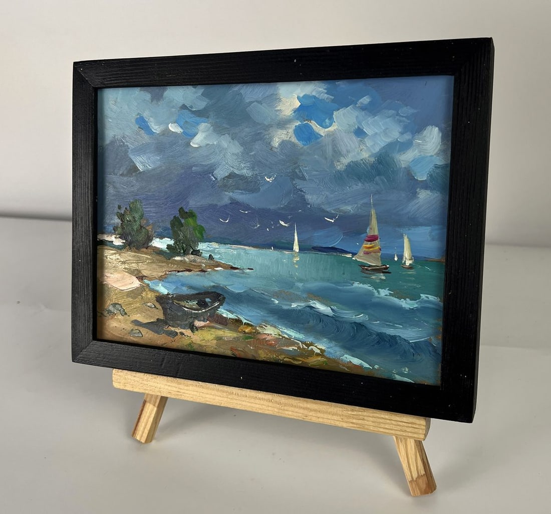 Oil painting Sea Tide Before the Storm Yuriy Suprunchuk - 3