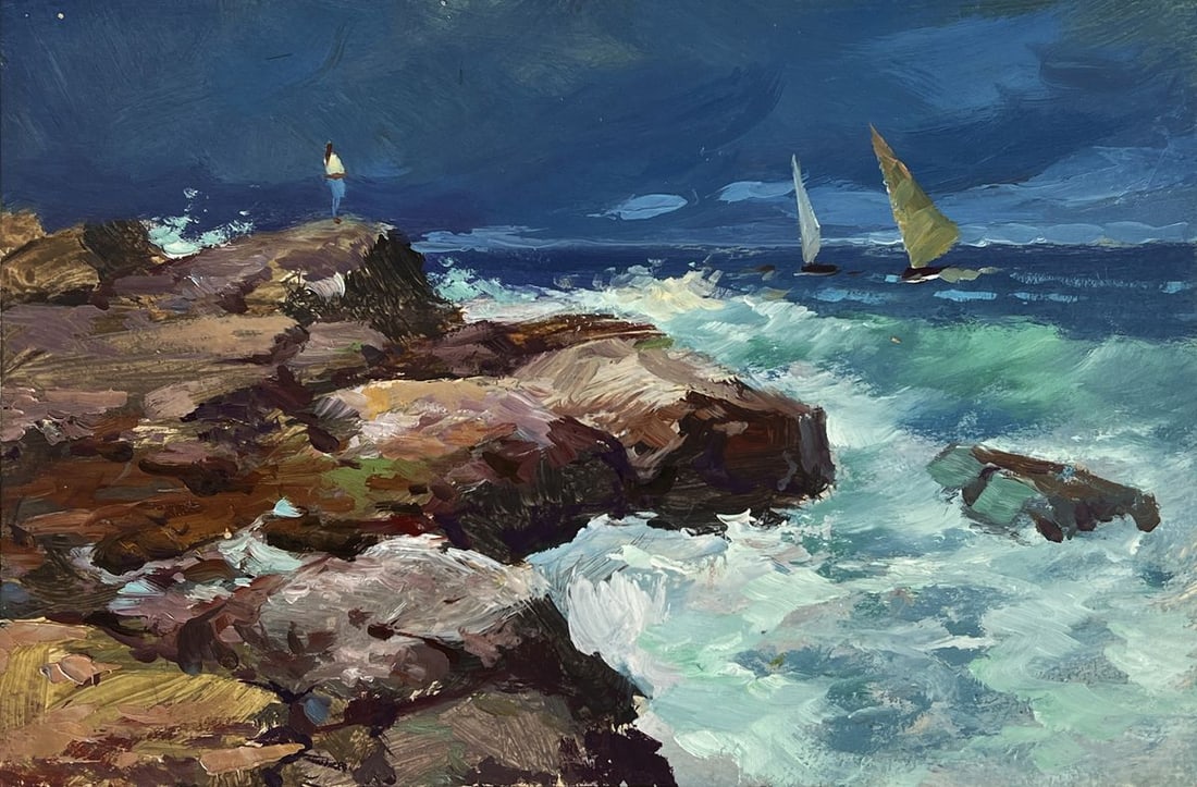 Oil painting Stormy Sea Waves Yuriy Suprunchuk (1 of 11)