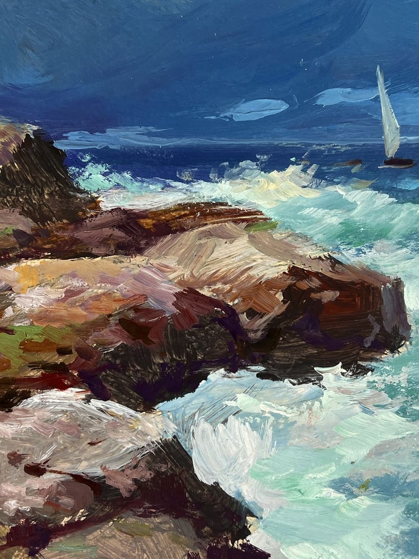 Oil painting Stormy Sea Waves Yuriy Suprunchuk - 9