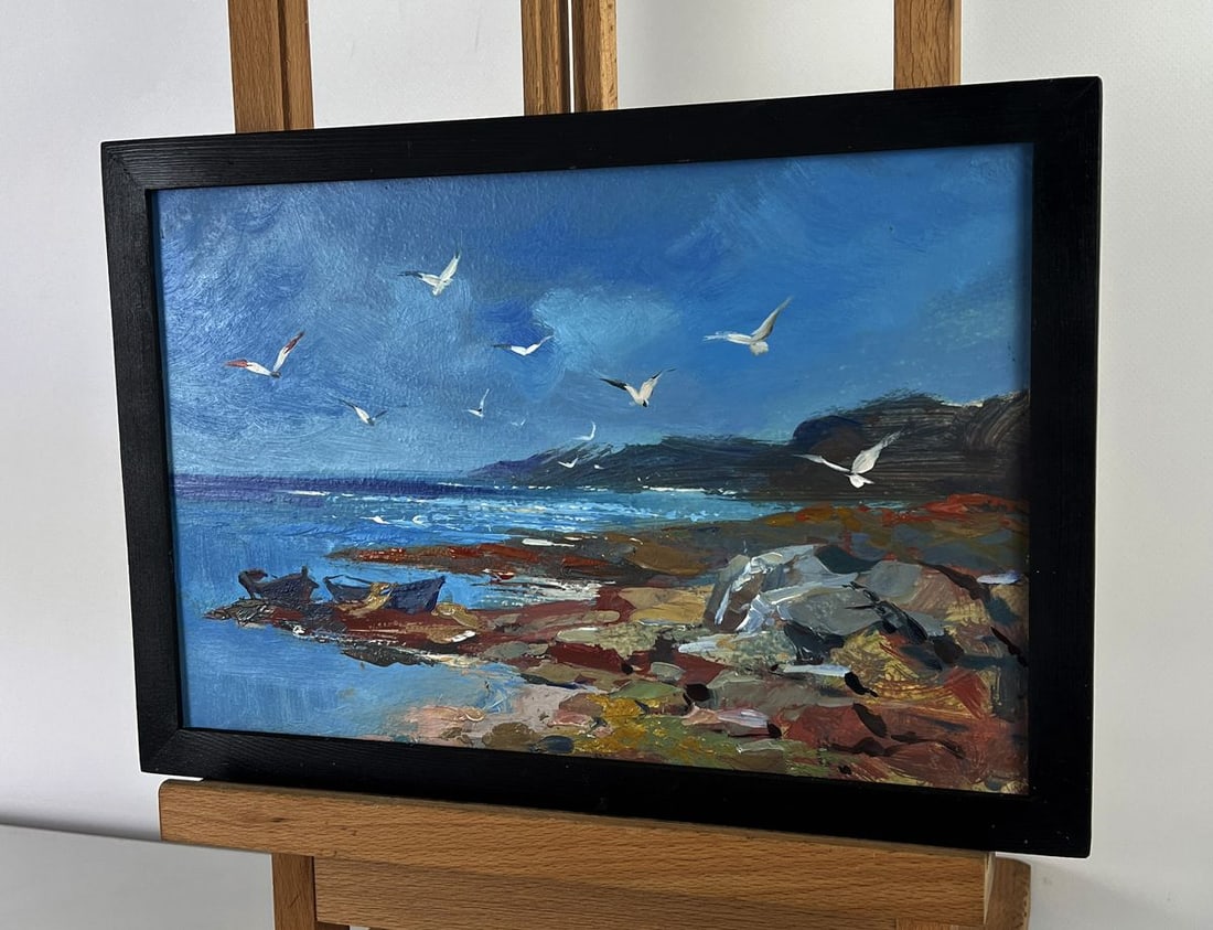 Oil painting Seagulls over the Sea Yuriy Suprunchuk - 3