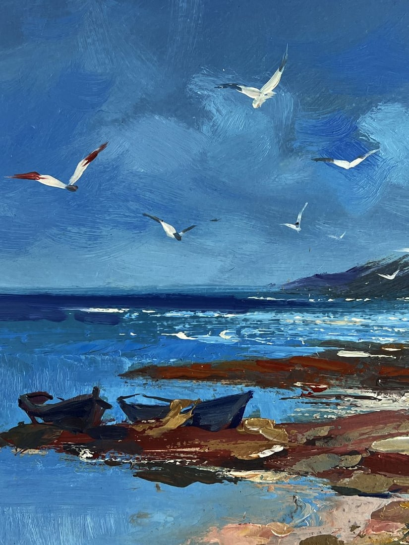 Oil painting Seagulls over the Sea Yuriy Suprunchuk - 4