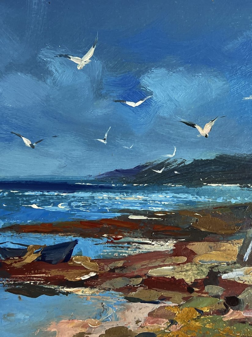 Oil painting Seagulls over the Sea Yuriy Suprunchuk - 6