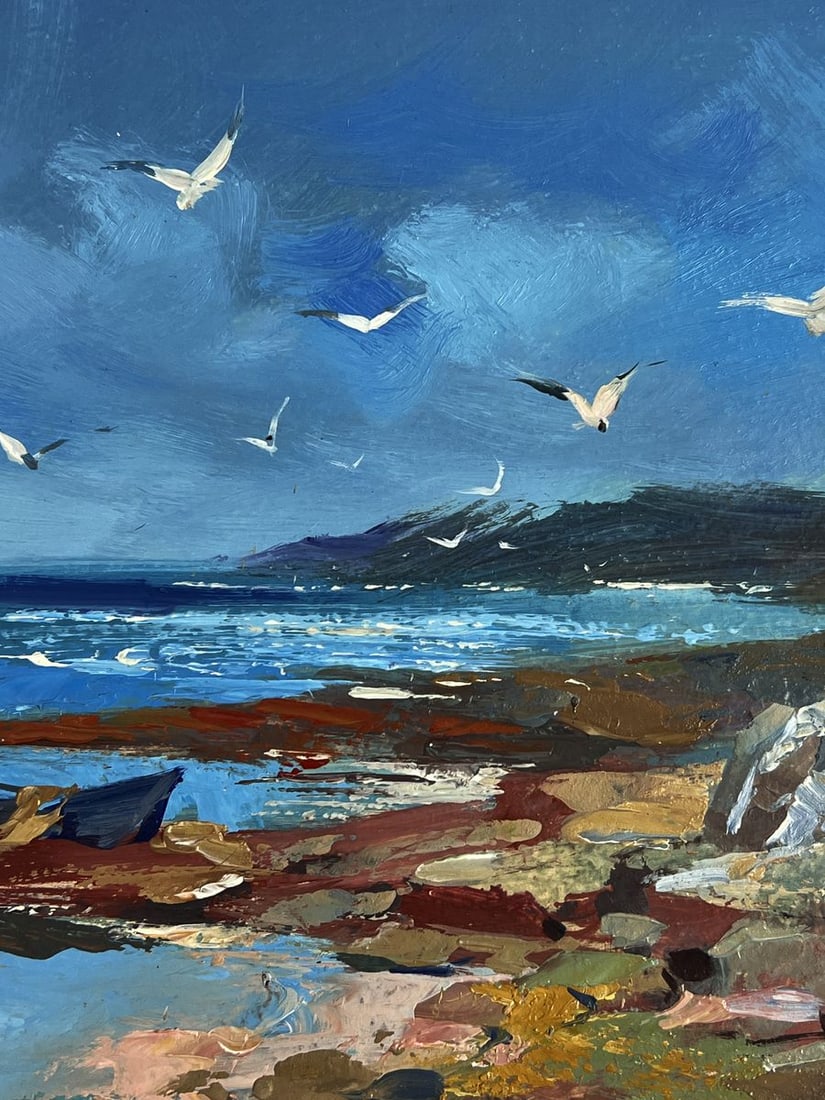 Oil painting Seagulls over the Sea Yuriy Suprunchuk - 7