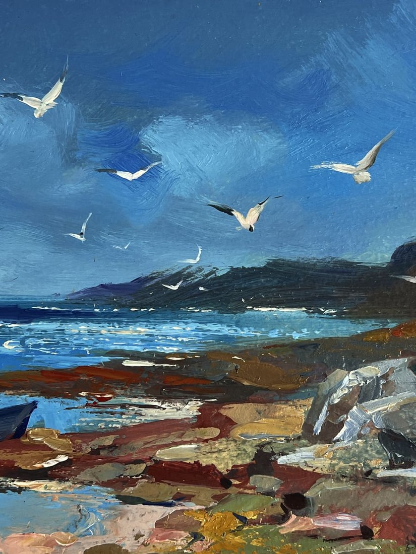 Oil painting Seagulls over the Sea Yuriy Suprunchuk - 8