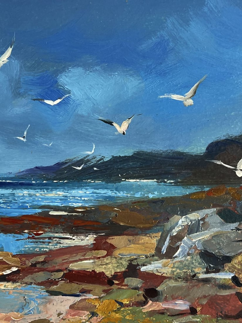 Oil painting Seagulls over the Sea Yuriy Suprunchuk - 9