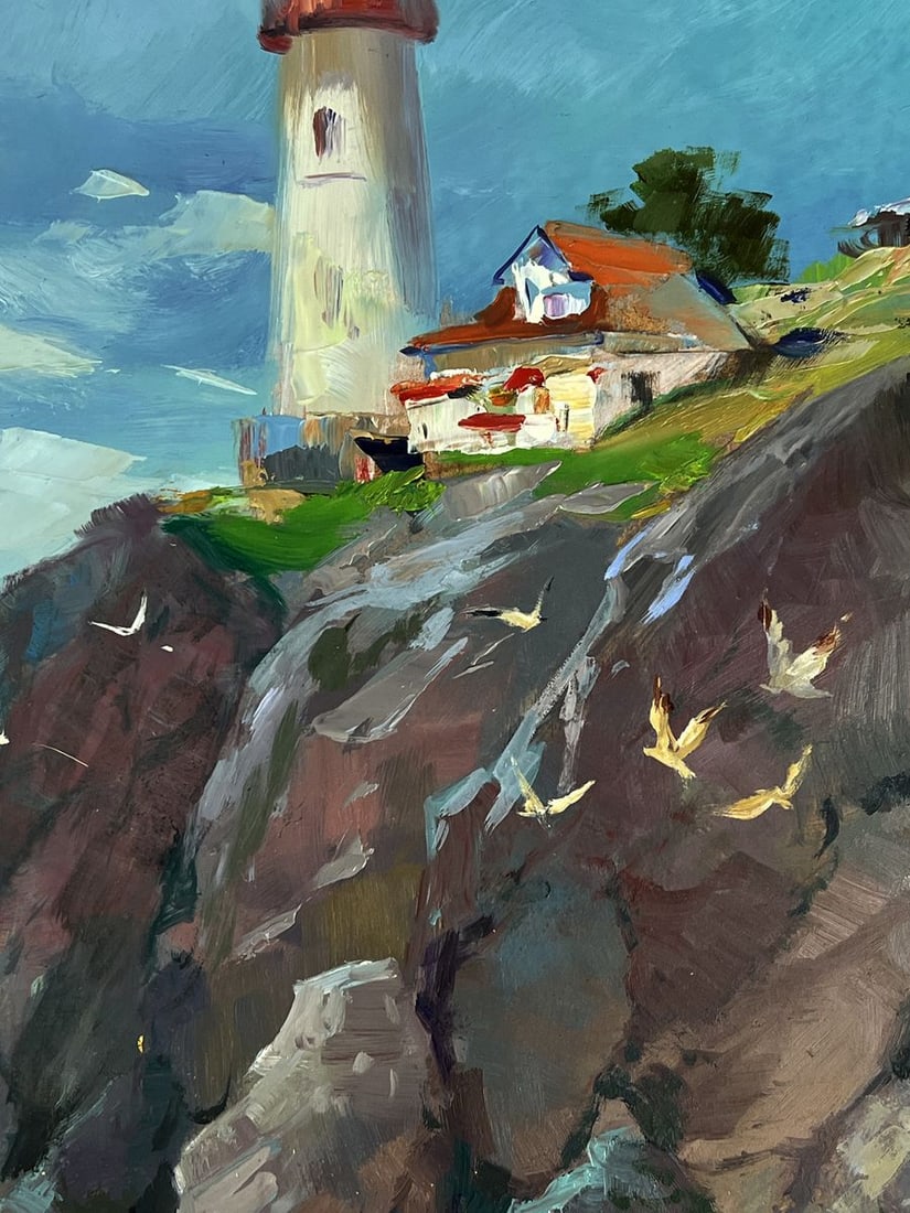 Oil painting Lighthouse by the sea Yuriy Suprunchuk - 6