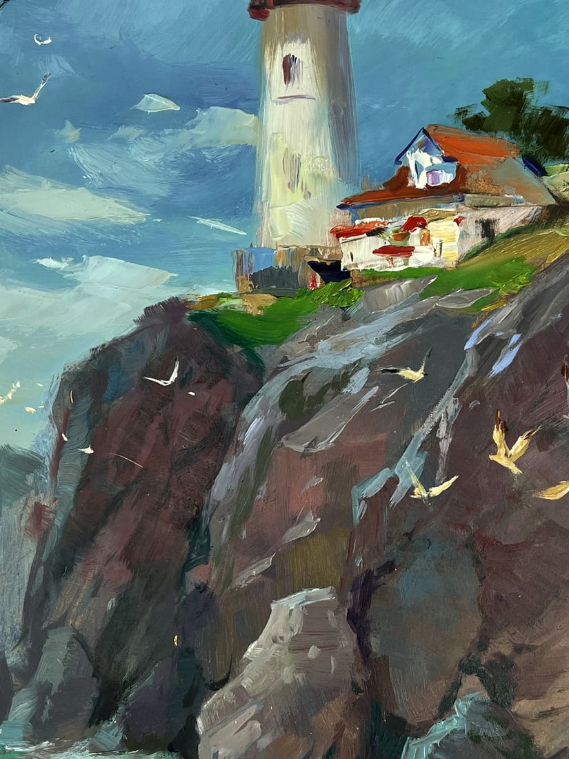 Oil painting Lighthouse by the sea Yuriy Suprunchuk - 7
