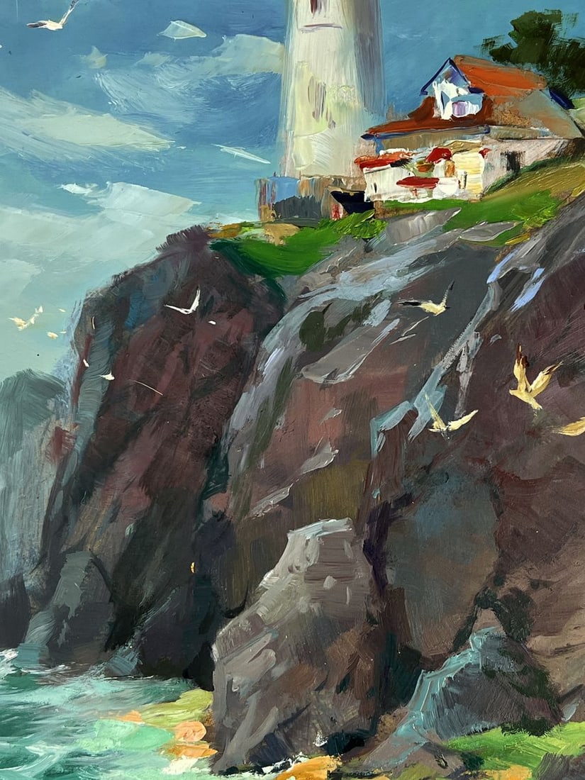 Oil painting Lighthouse by the sea Yuriy Suprunchuk - 8