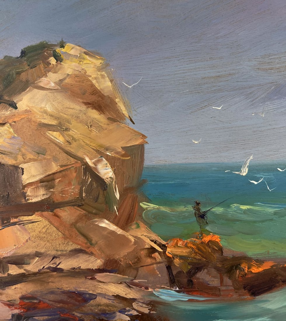 Oil painting Seashore with a boat Yuriy Suprunchuk - 5