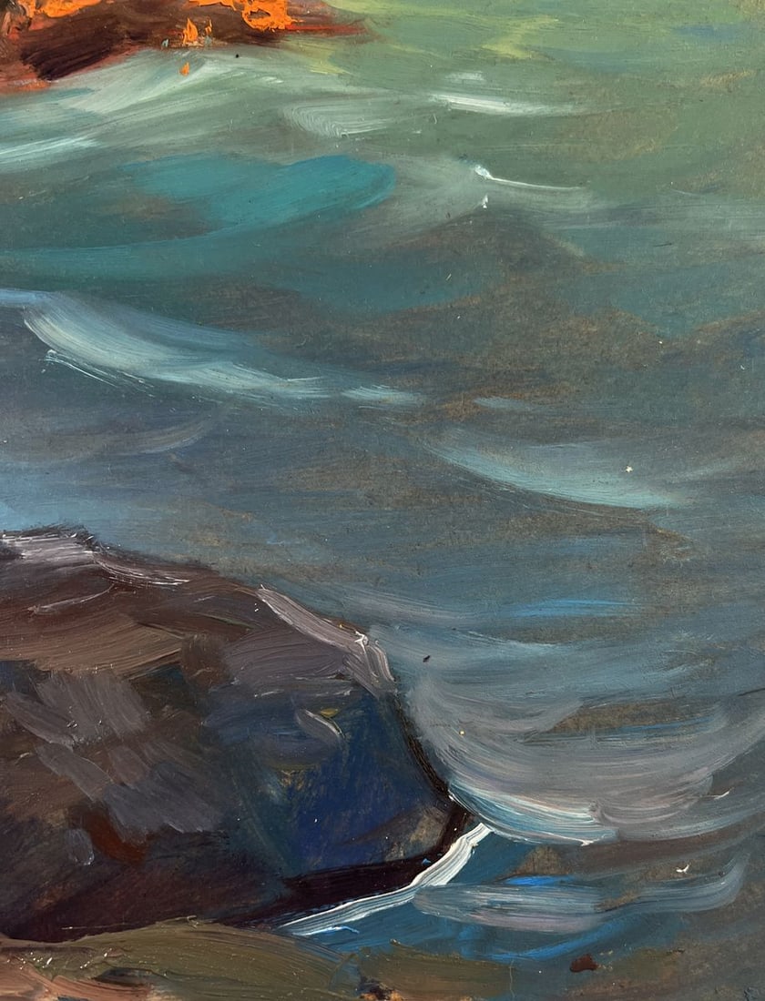 Oil painting Seashore with a boat Yuriy Suprunchuk - 9