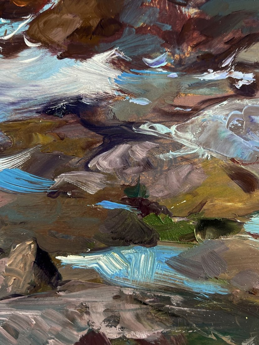 Oil painting A boat on the rocky seashore Yuriy Suprunchuk - 8