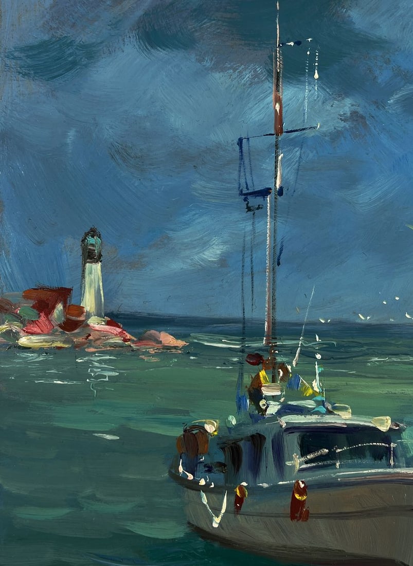 Oil painting Near the lighthouse Yuriy Suprunchuk - 4