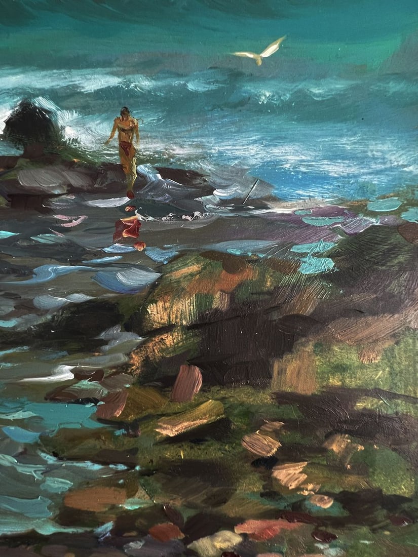 Oil painting Seashore with people Yuriy Suprunchuk - 10