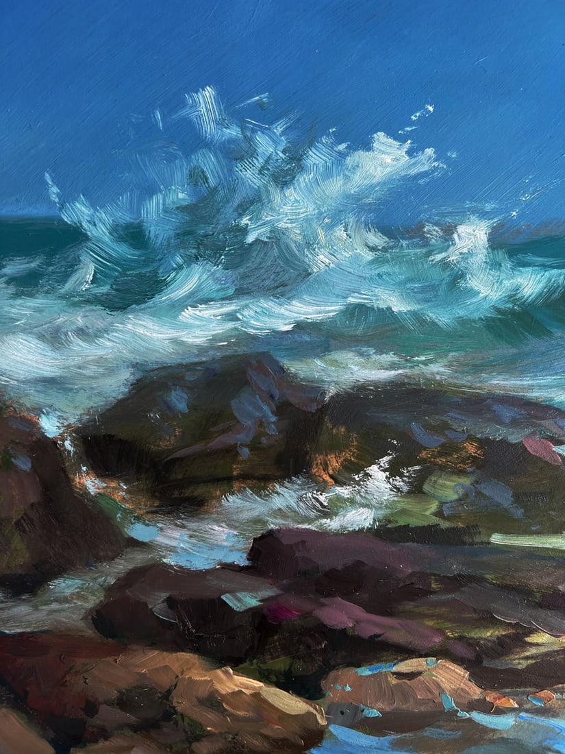 Oil painting Seashore with people Yuriy Suprunchuk - 4