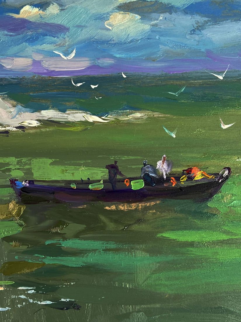 Oil painting Fishing boat at sea Yuriy Suprunchuk - 10