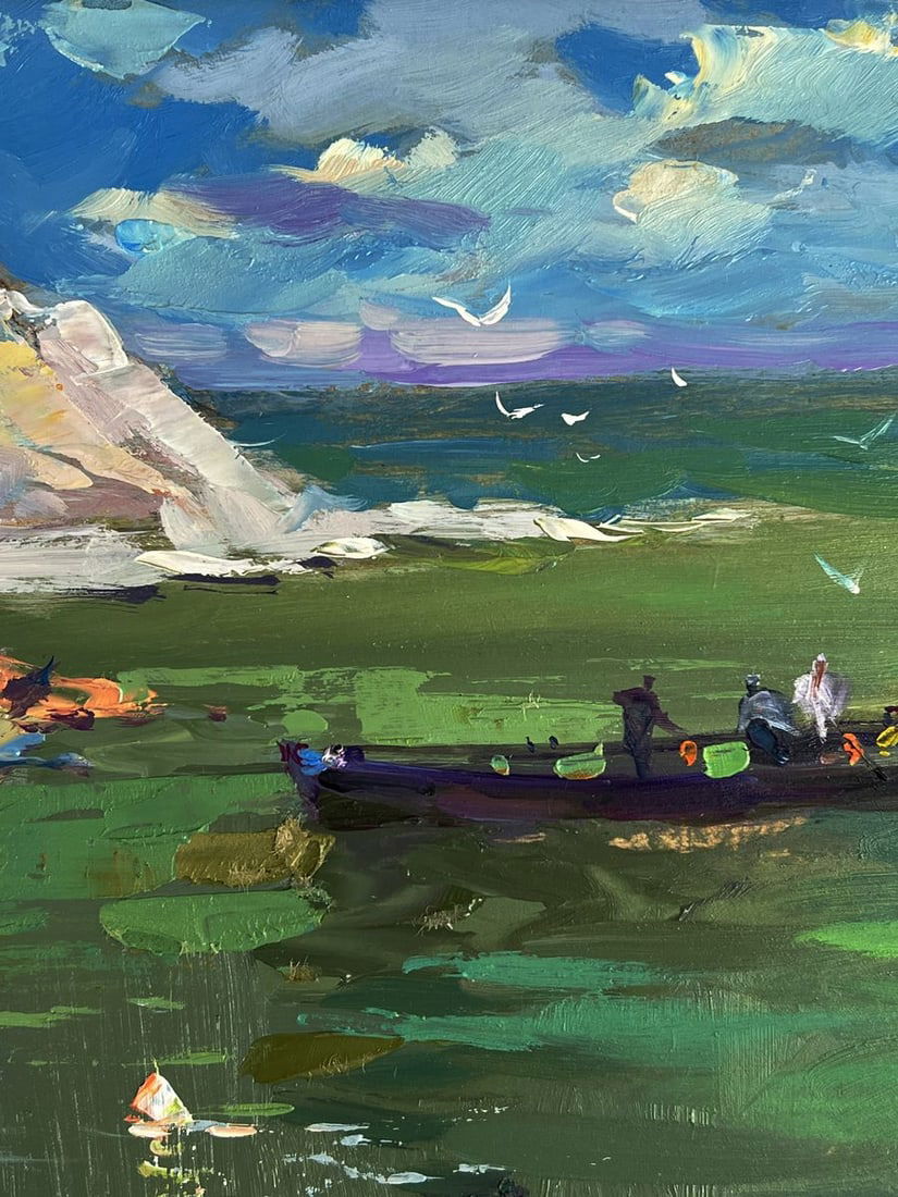 Oil painting Fishing boat at sea Yuriy Suprunchuk - 4