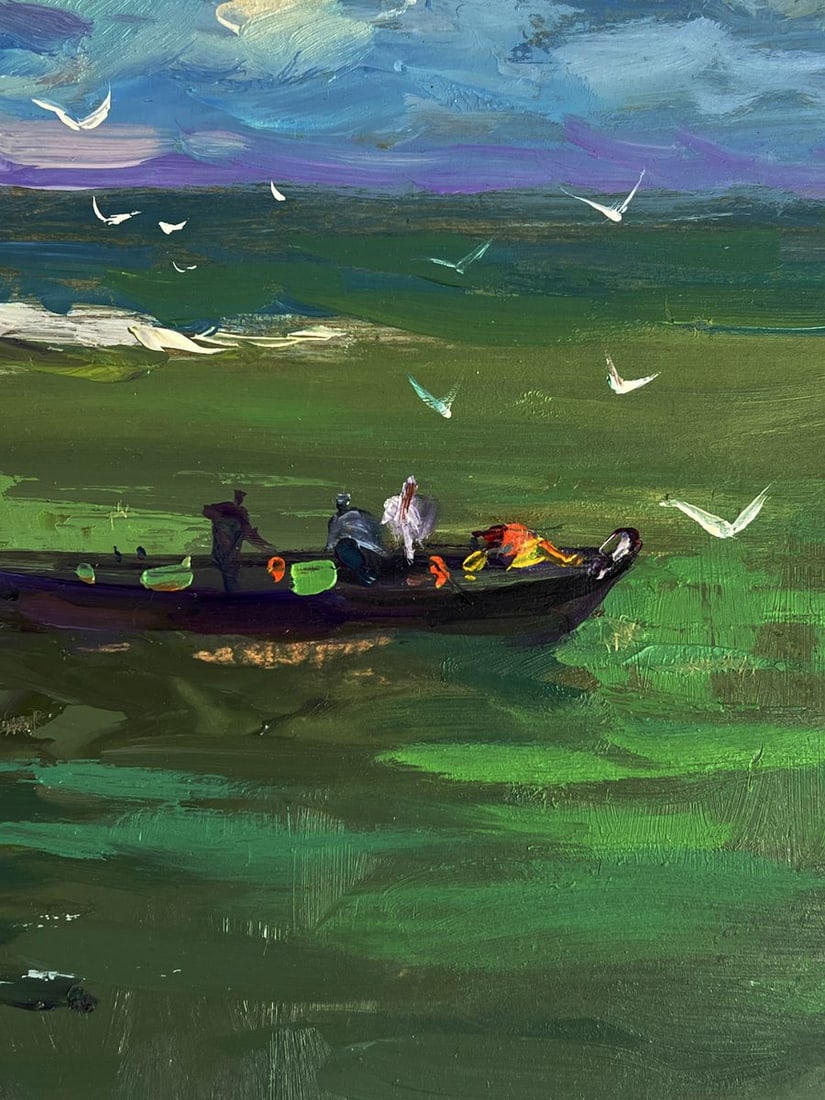 Oil painting Fishing boat at sea Yuriy Suprunchuk - 7