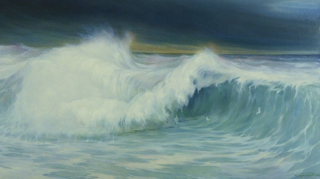 Oil painting Raging sea waves Vasily Korkishko - 5