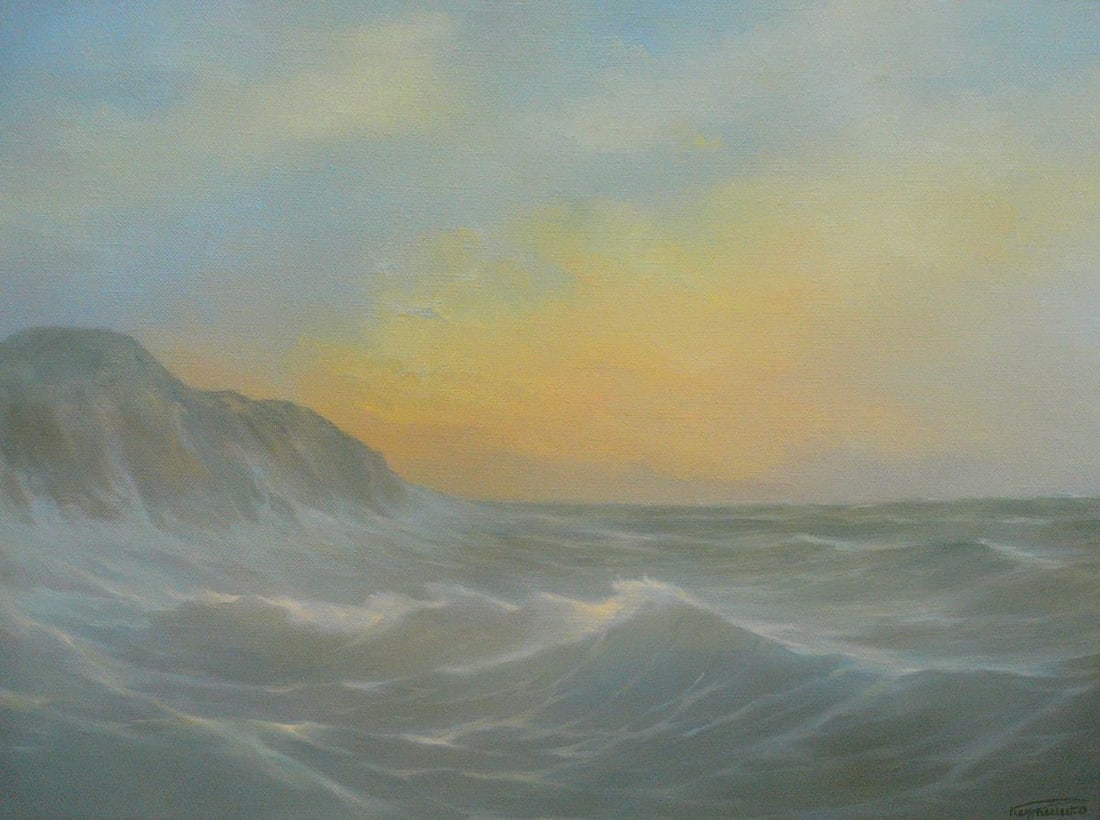 Oil painting Evening waves Vasily Korkishko (1 of 6)