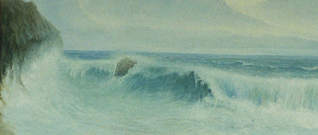 Oil painting Waves on the seashore Vasily Korkishko - 2