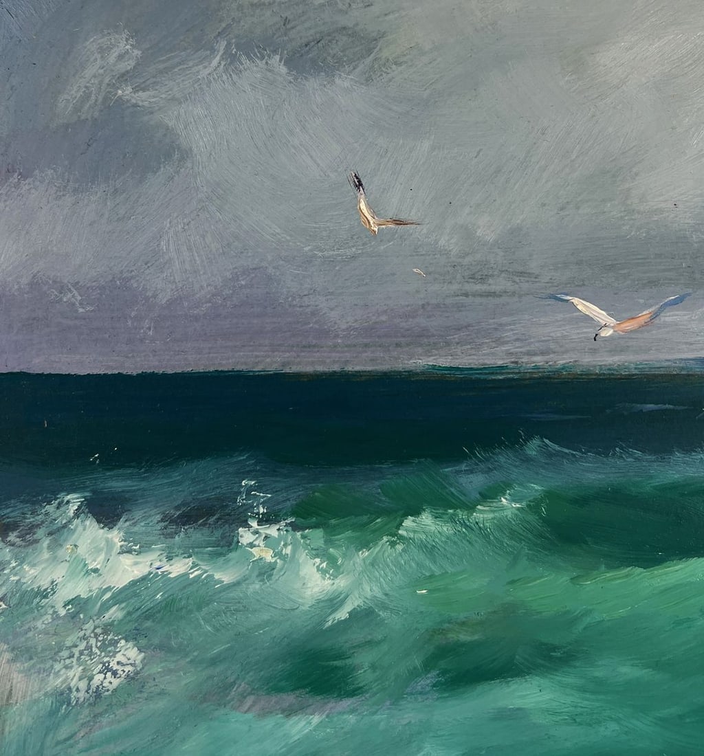 Oil painting Fishermen at sea Yuriy Suprunchuk - 4