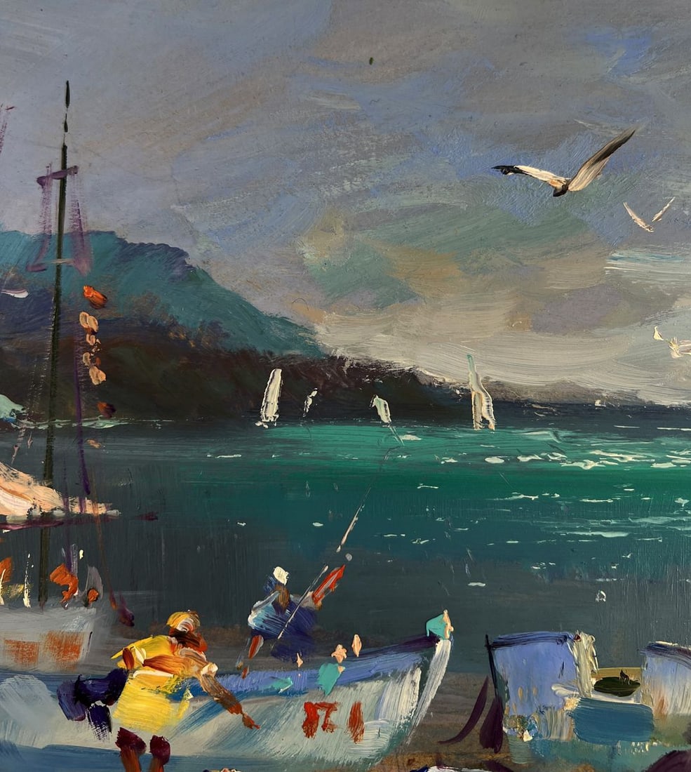 Oil painting Fishermen under the light of the sea Yuri Suprunchuk - 5