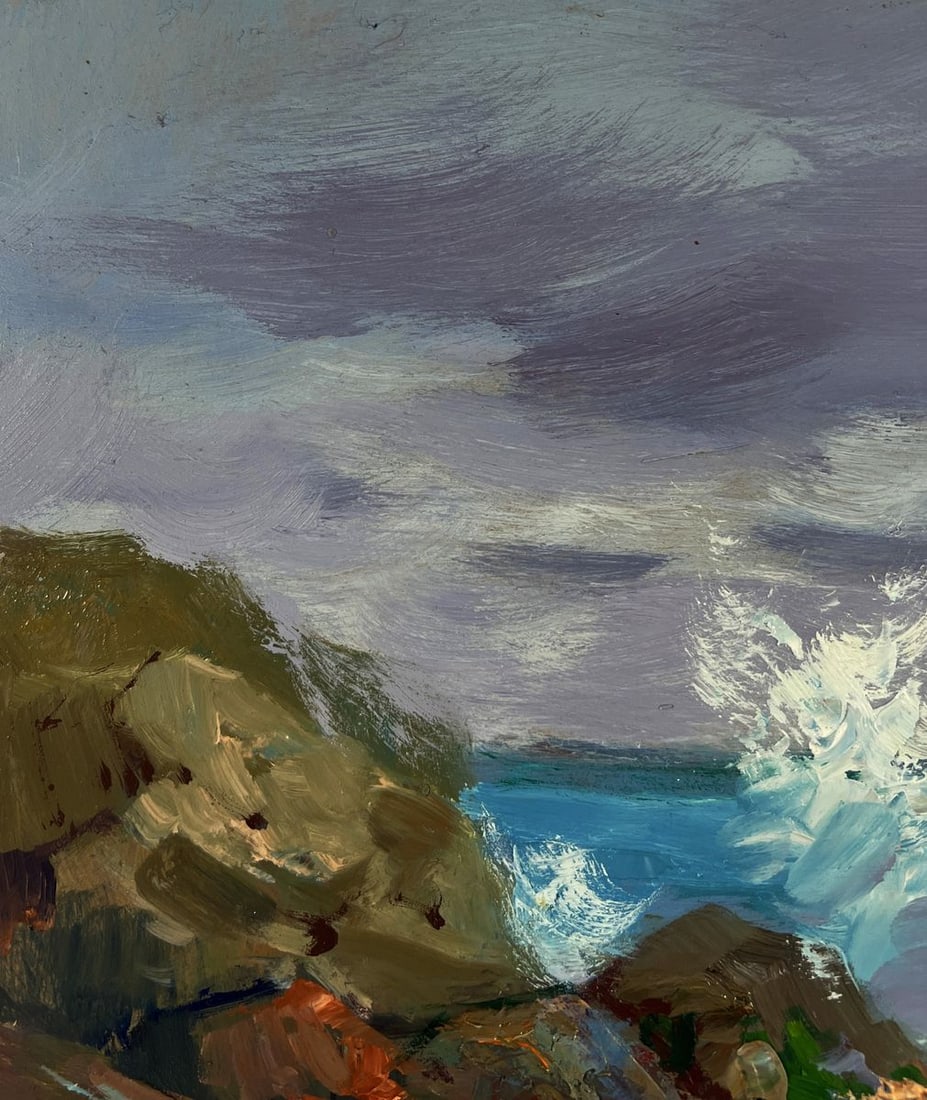 Oil painting Seagulls soaring over the endless sea Yuriy Suprunchuk - 4