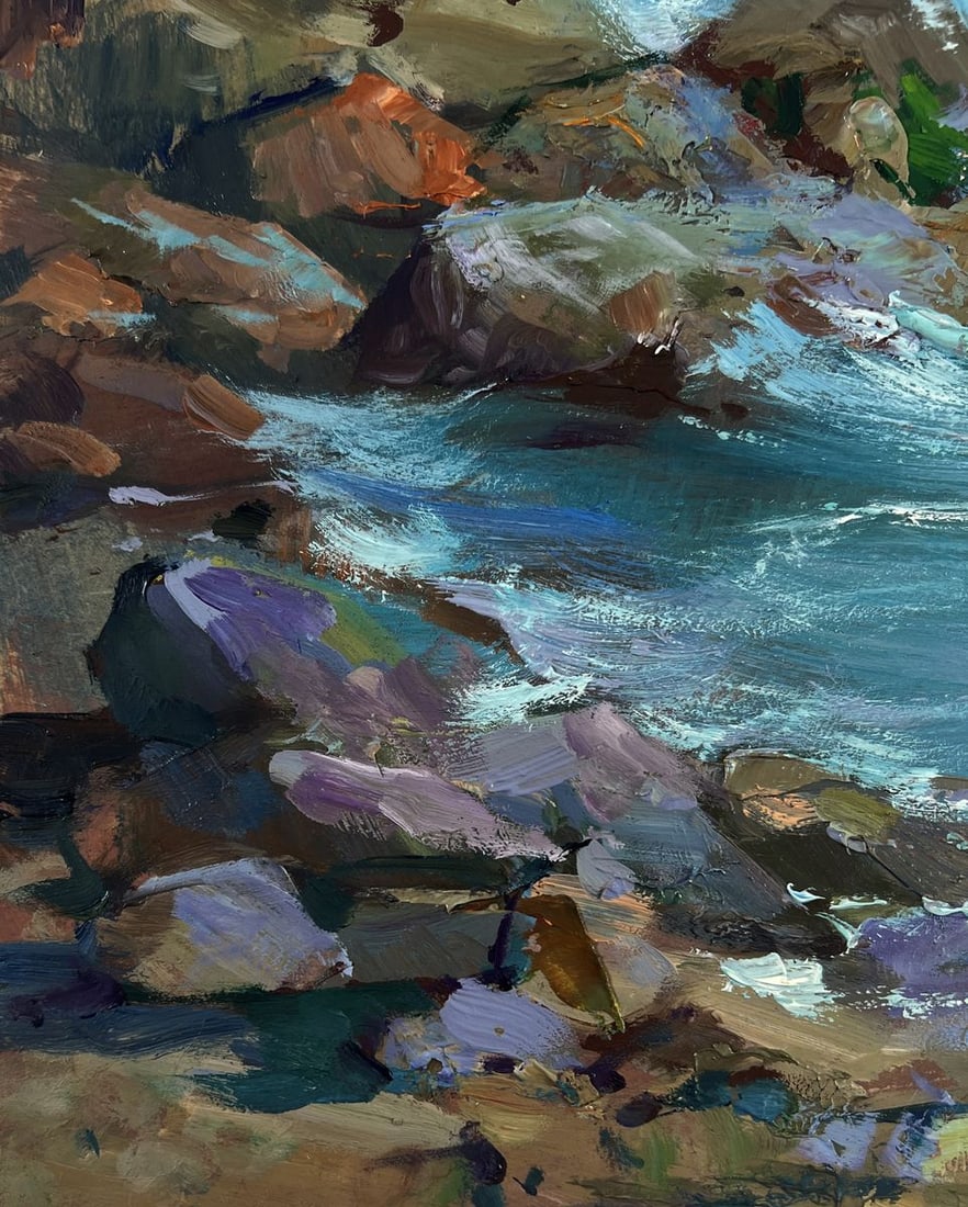 Oil painting Seagulls soaring over the endless sea Yuriy Suprunchuk - 7