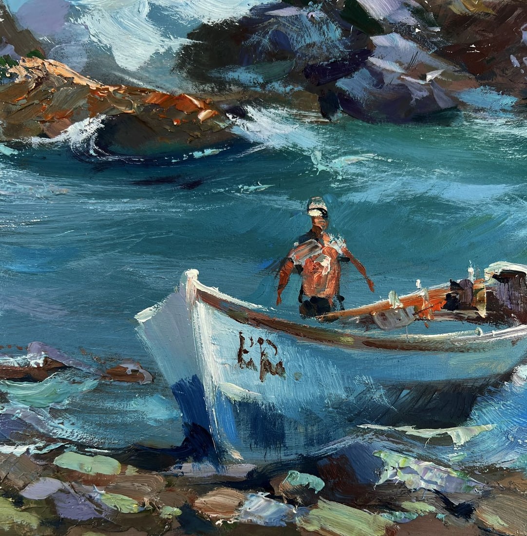 Oil painting Seagulls soaring over the endless sea Yuriy Suprunchuk - 8