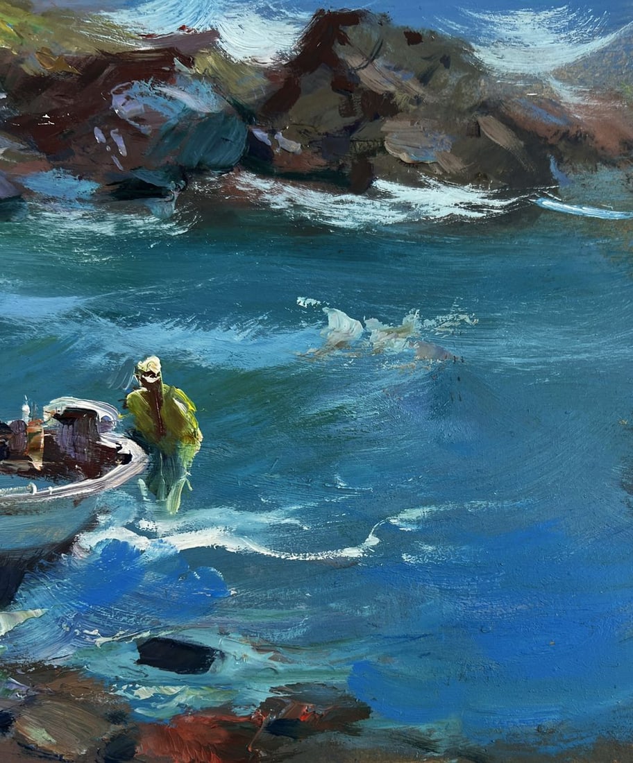 Oil painting Seagulls soaring over the endless sea Yuriy Suprunchuk - 9