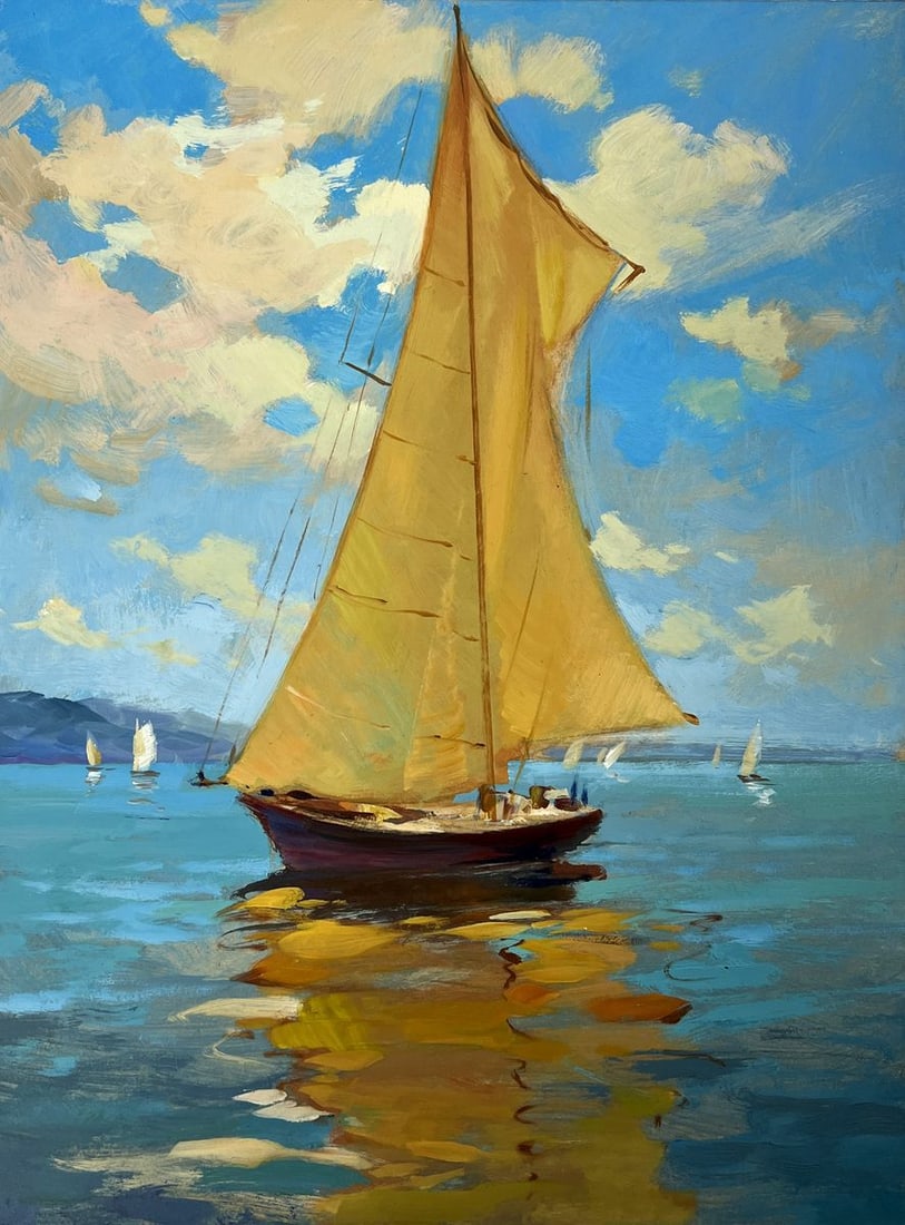 Oil painting Towards the wind Yuriy Suprunchuk (1 of 10)
