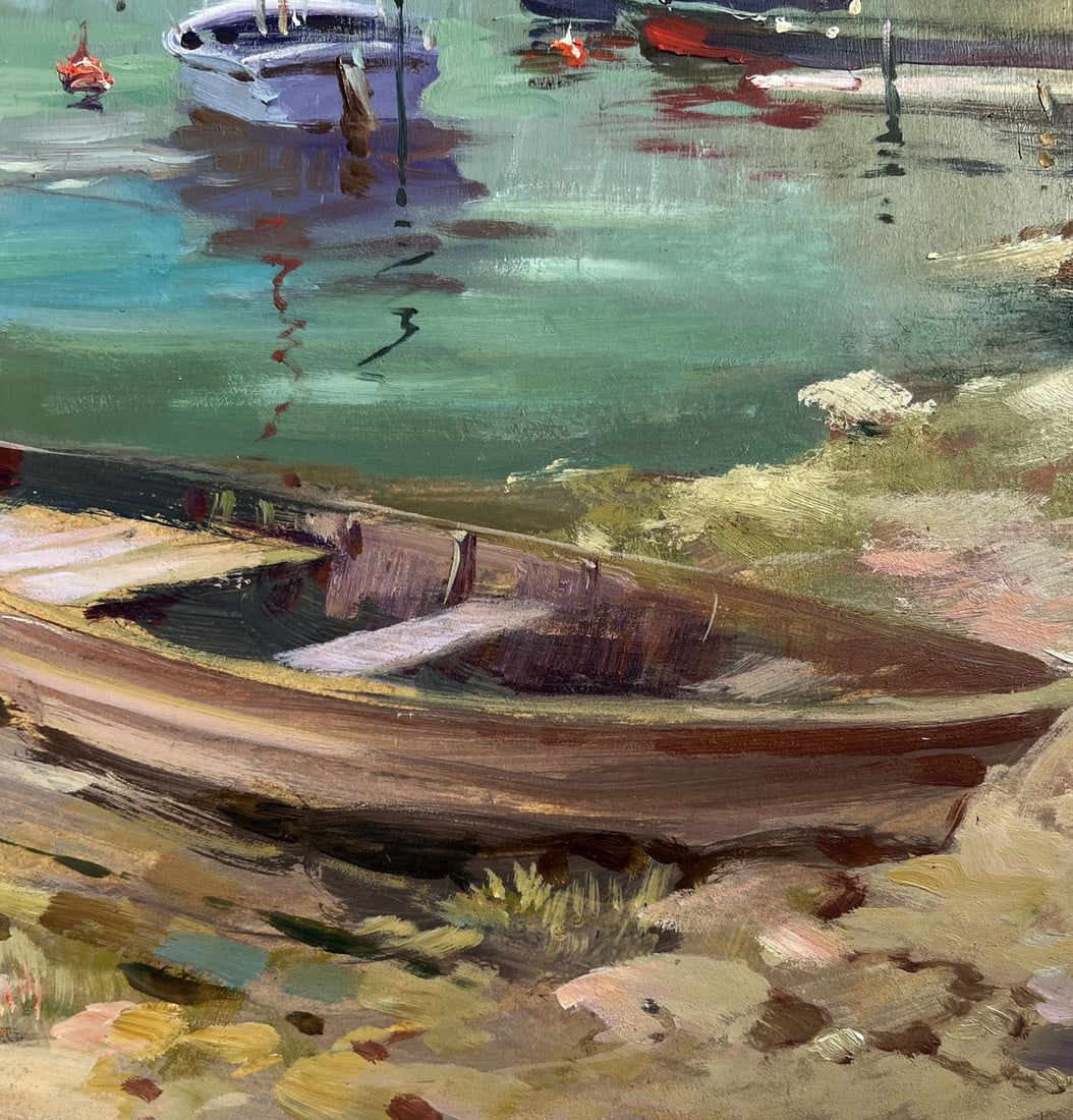 Oil painting Harbor at the foot of the hills Yuriy Suprunchuk - 8
