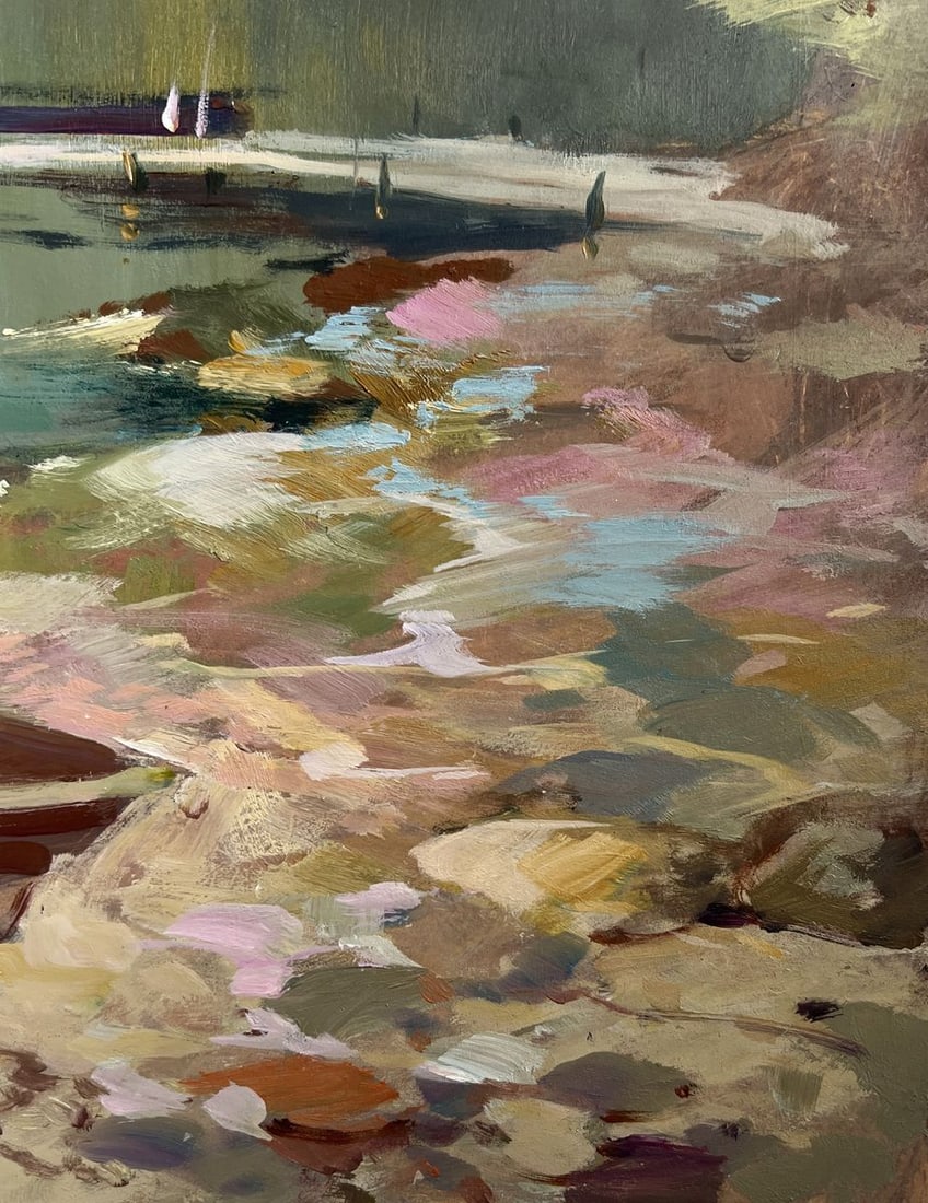 Oil painting Harbor at the foot of the hills Yuriy Suprunchuk - 9