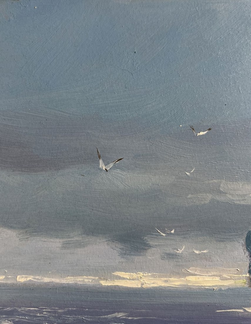 Oil painting Sea and village coziness Yuriy Suprunchuk - 4