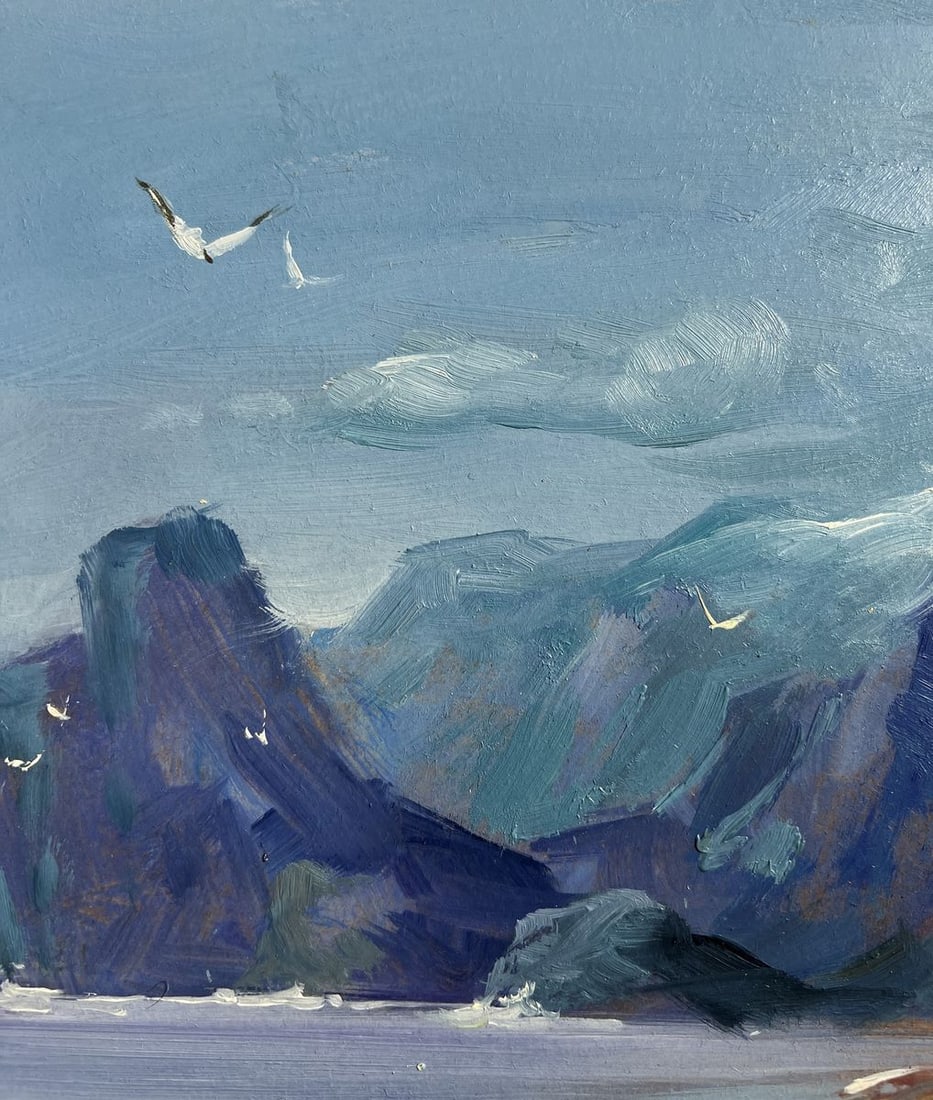 Oil painting Sea and village coziness Yuriy Suprunchuk - 5