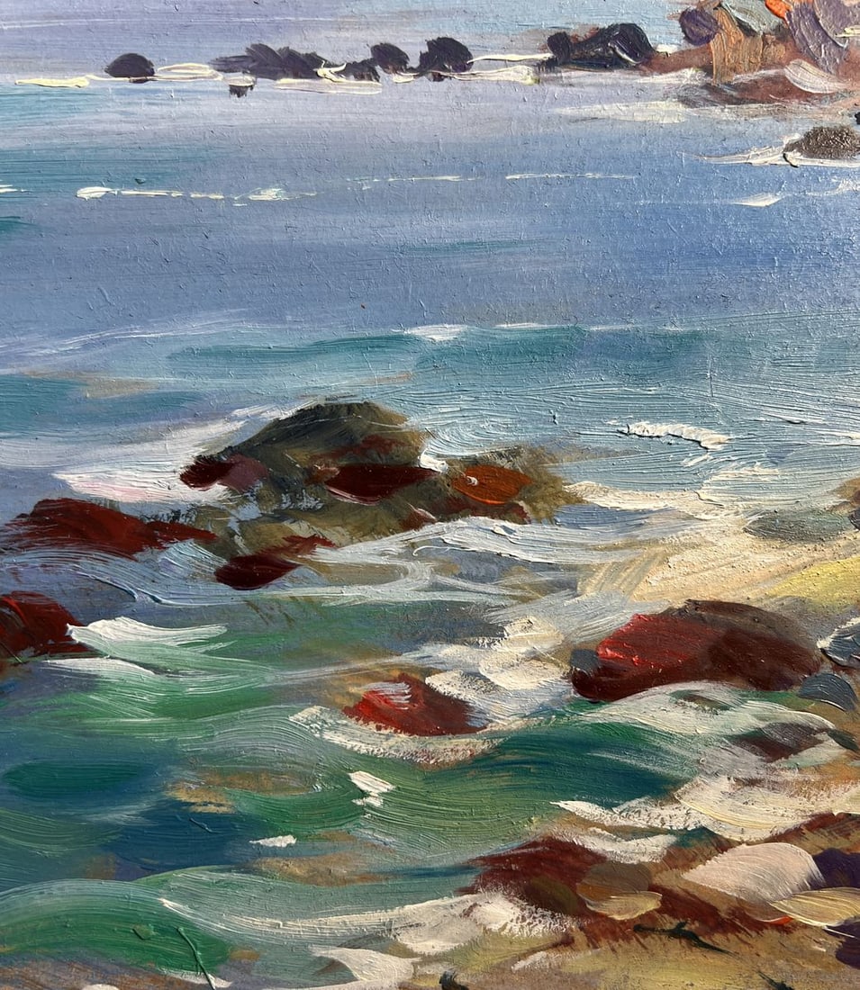 Oil painting Sea and village coziness Yuriy Suprunchuk - 8