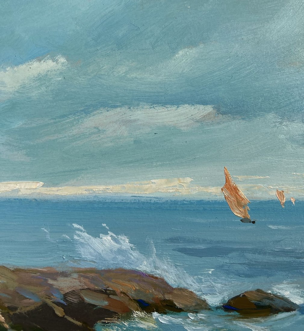 Oil painting Sailboat on the sea horizon Yuriy Suprunchuk - 5