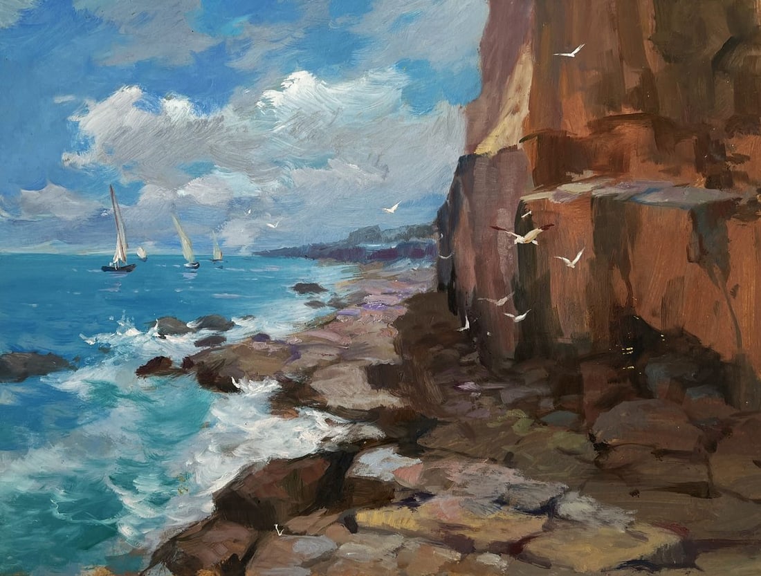 Oil painting Sailing towards a dream Yuriy Suprunchuk (1 of 10)