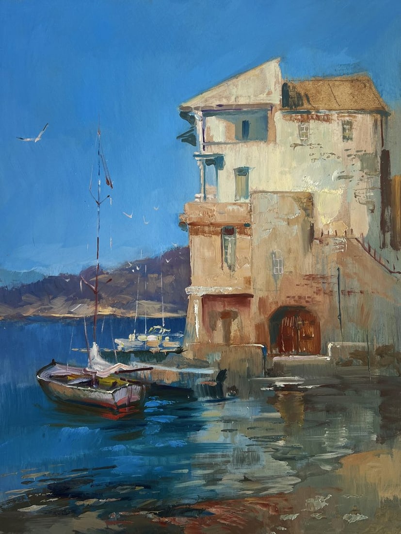 Oil painting Waiting for the tide Yuriy Suprunchuk (1 of 10)