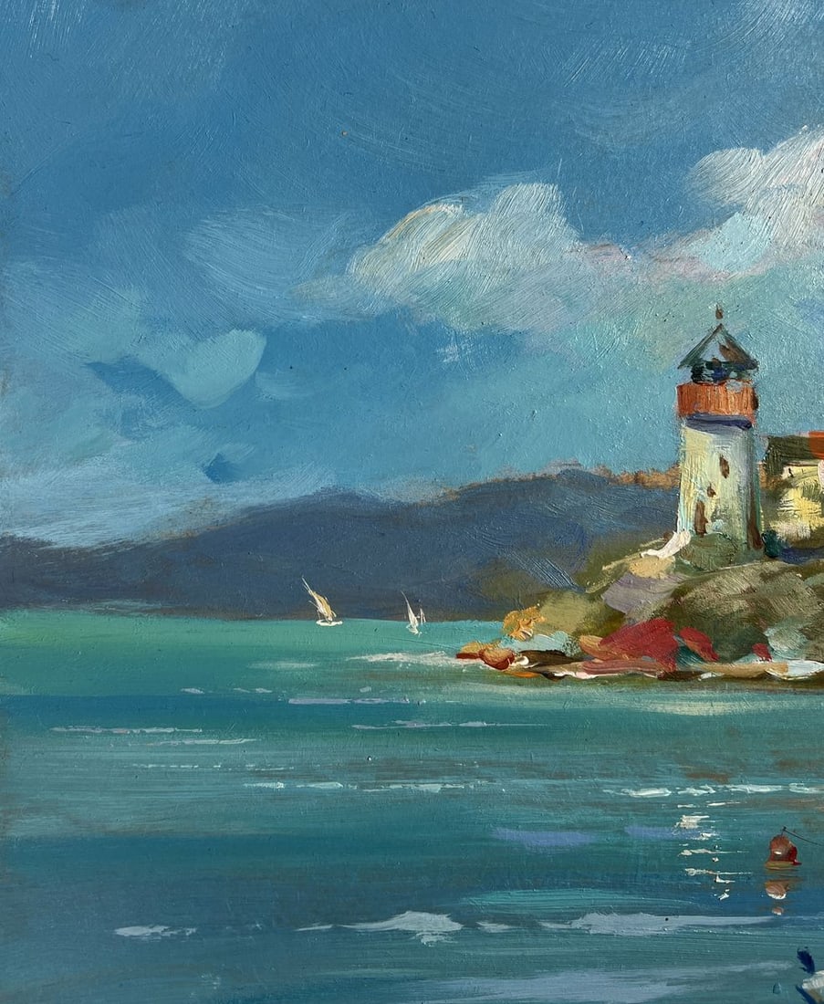Oil painting Boats and lighthouse Yuriy Suprunchuk - 4