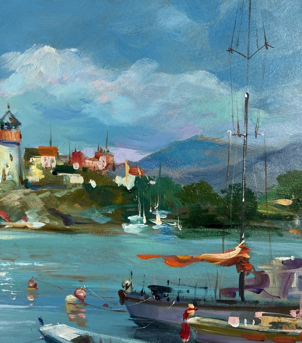 Oil painting Boats and lighthouse Yuriy Suprunchuk - 5