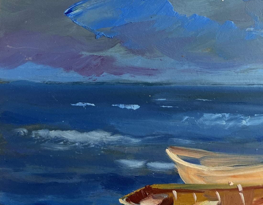 Oil painting Calm evening sea Yuriy Suprunchuk - 4