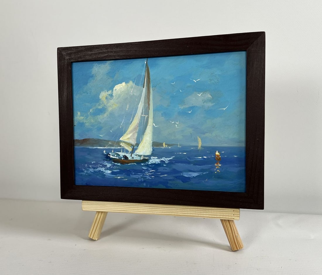 Oil painting Sea voyage and the sound of birds Yuriy Suprunchuk - 3