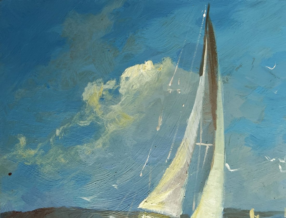 Oil painting Sea voyage and the sound of birds Yuriy Suprunchuk - 4