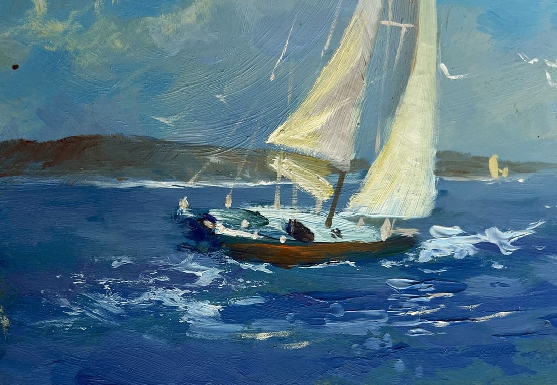 Oil painting Sea voyage and the sound of birds Yuriy Suprunchuk - 6