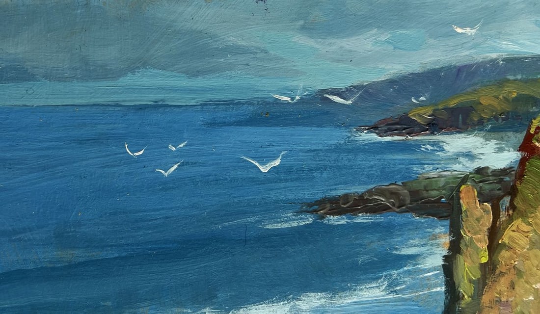 Oil painting Waves crash against the rocks Yuriy Suprunchuk - 4