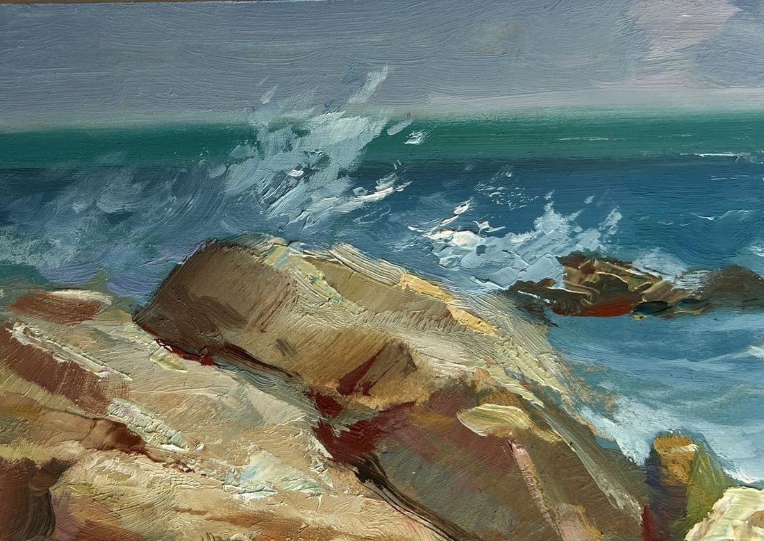 Oil painting Sailboats on the sea horizon Yuriy Suprunchuk - 4