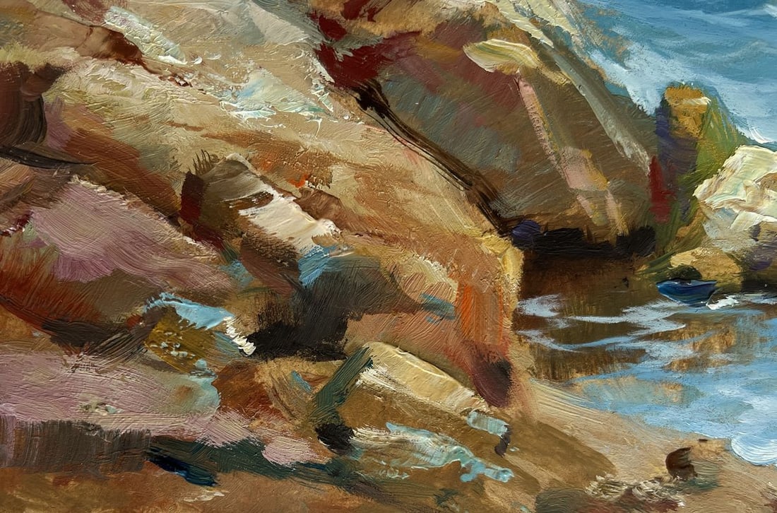 Oil painting Sailboats on the sea horizon Yuriy Suprunchuk - 6