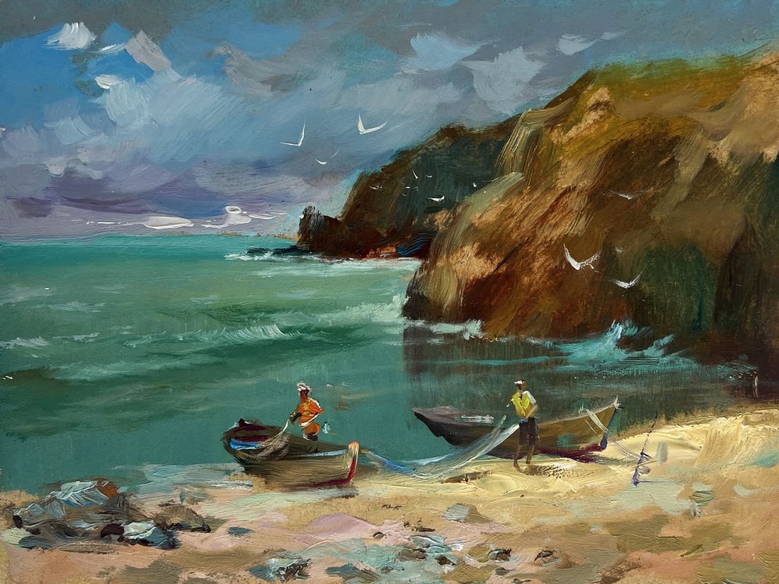 Oil painting Great day to go fishing Yuriy Suprunchuk (1 of 8)